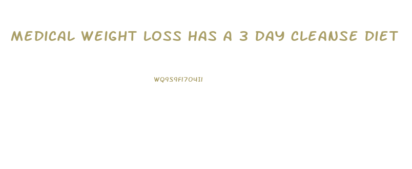 Medical Weight Loss Has A 3 Day Cleanse Diet