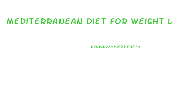 Mediterranean Diet For Weight Loss Recipes