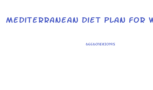 Mediterranean Diet Plan For Weight Loss Pdf