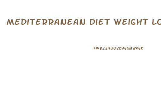 Mediterranean Diet Weight Loss Book