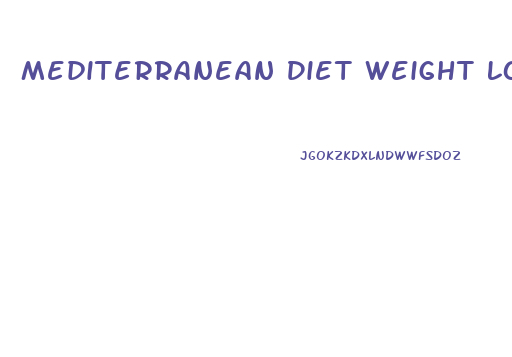 Mediterranean Diet Weight Loss Book