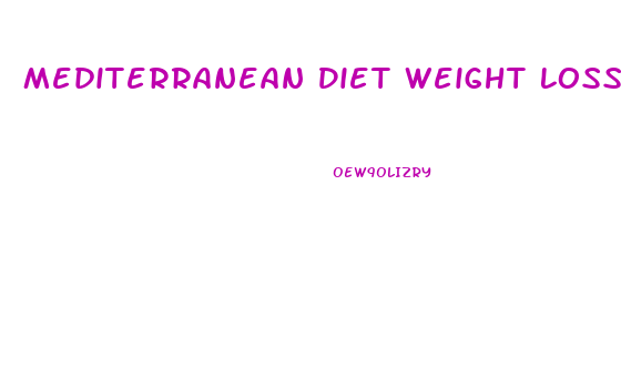 Mediterranean Diet Weight Loss Research