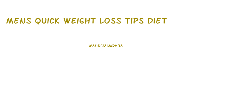 Mens Quick Weight Loss Tips Diet