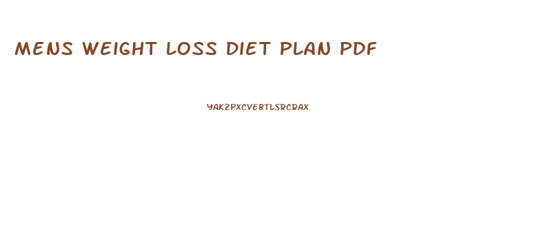 Mens Weight Loss Diet Plan Pdf