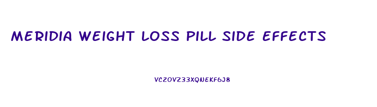 Meridia Weight Loss Pill Side Effects