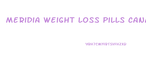 Meridia Weight Loss Pills Canada