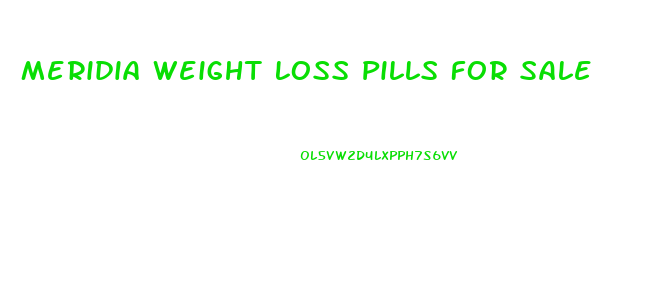 Meridia Weight Loss Pills For Sale