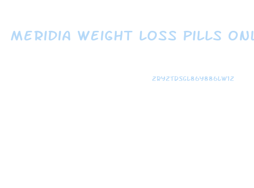 Meridia Weight Loss Pills Online