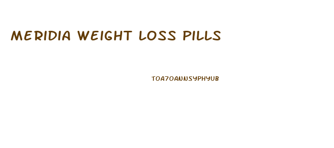 Meridia Weight Loss Pills