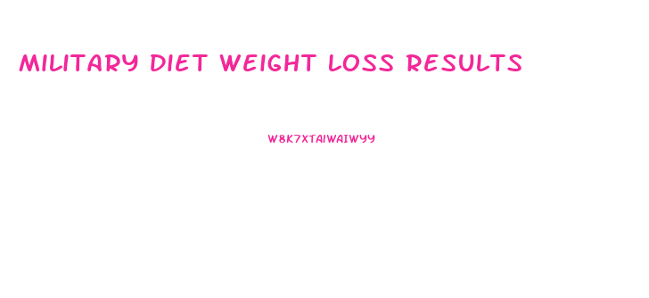 Military Diet Weight Loss Results