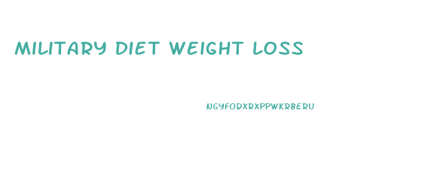 Military Diet Weight Loss