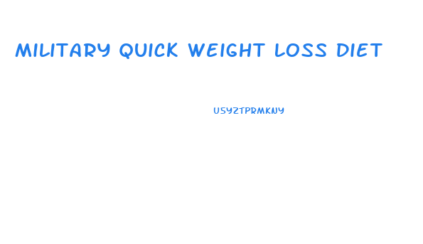 Military Quick Weight Loss Diet