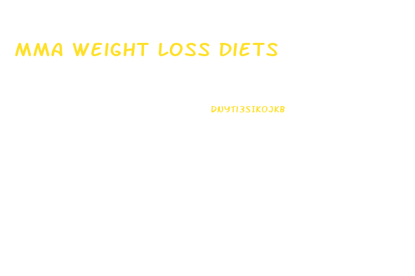Mma Weight Loss Diets