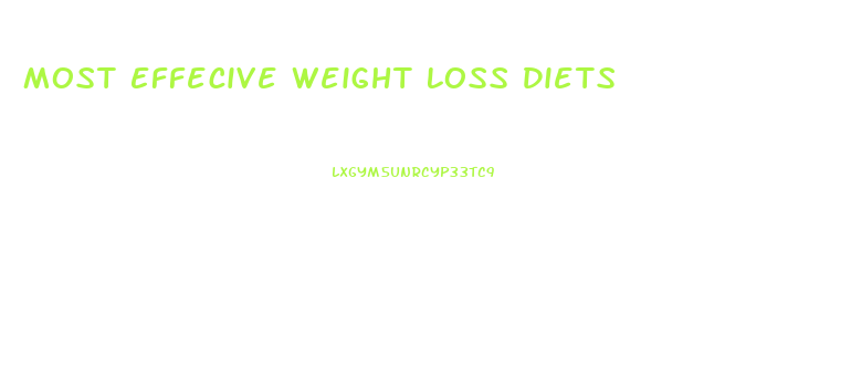 Most Effecive Weight Loss Diets