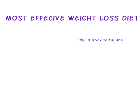 Most Effecive Weight Loss Diets