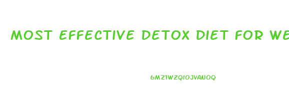 Most Effective Detox Diet For Weight Loss