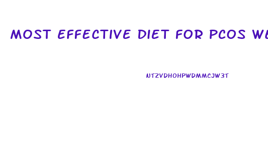 Most Effective Diet For Pcos Weight Loss