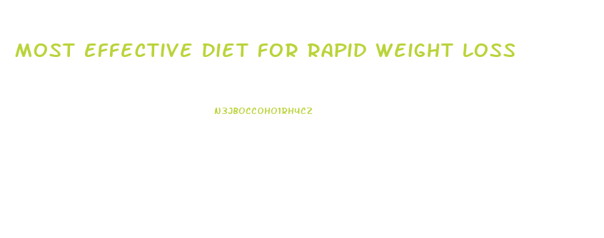 Most Effective Diet For Rapid Weight Loss