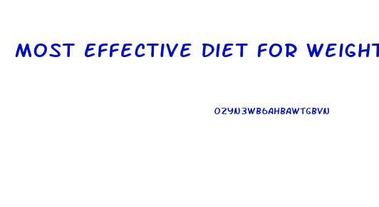 Most Effective Diet For Weight Loss