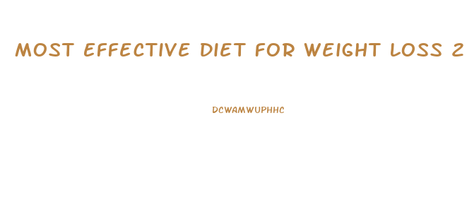 Most Effective Diet For Weight Loss 2024