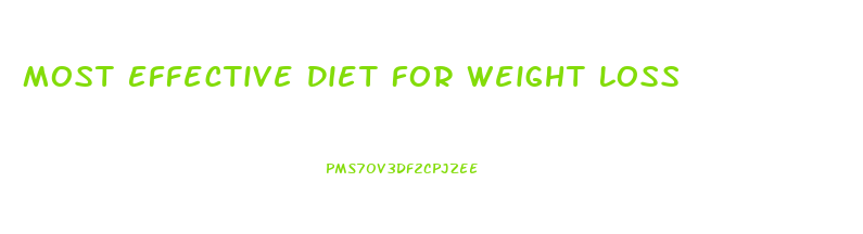 Most Effective Diet For Weight Loss