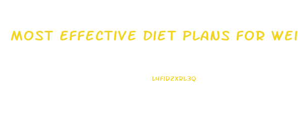 Most Effective Diet Plans For Weight Loss
