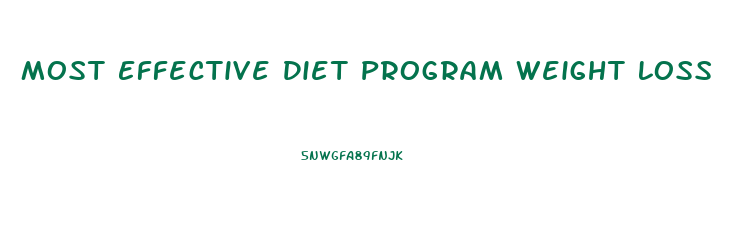 Most Effective Diet Program Weight Loss