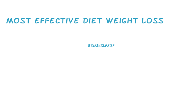 Most Effective Diet Weight Loss