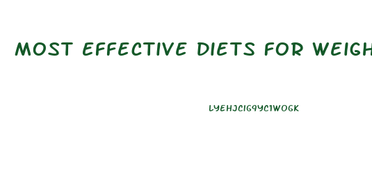 Most Effective Diets For Weight Loss