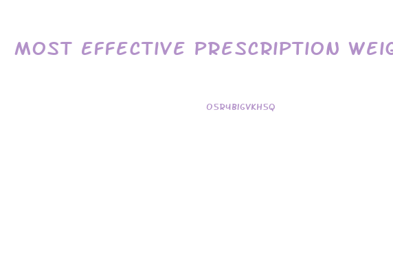 Most Effective Prescription Weight Loss Pill 2024