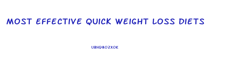 Most Effective Quick Weight Loss Diets