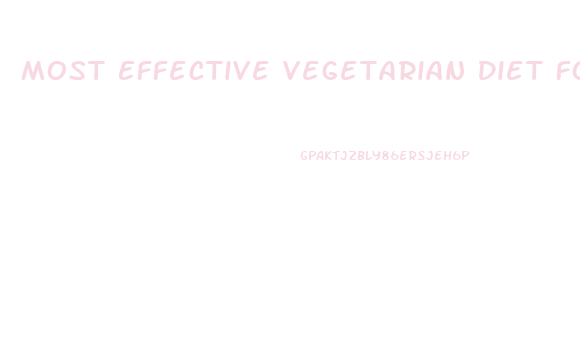 Most Effective Vegetarian Diet For Weight Loss