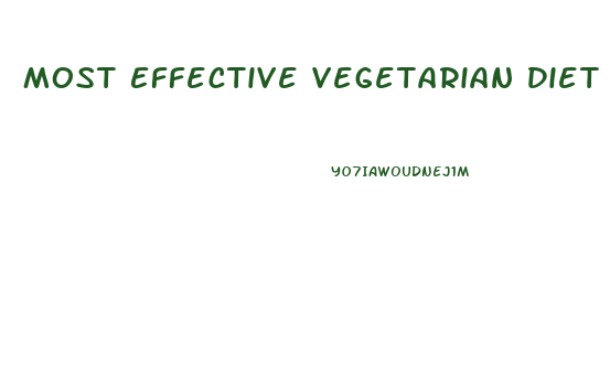 Most Effective Vegetarian Diet For Weight Loss