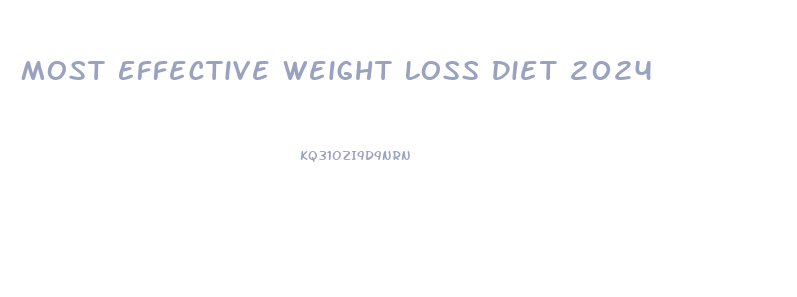 Most Effective Weight Loss Diet 2024