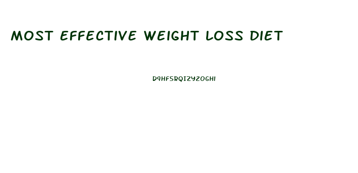 Most Effective Weight Loss Diet
