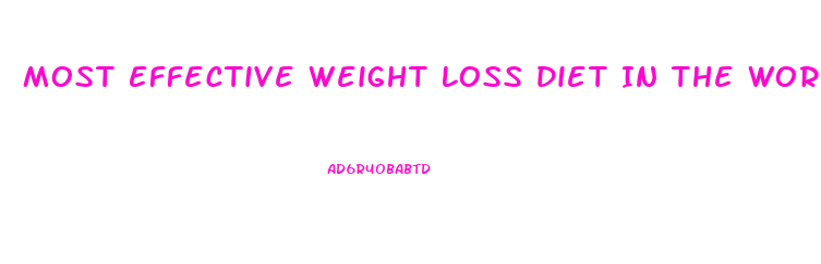 Most Effective Weight Loss Diet In The World