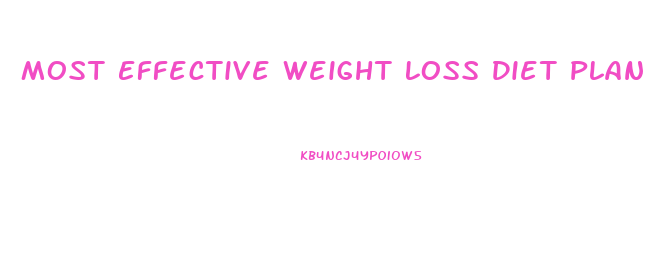 Most Effective Weight Loss Diet Plan