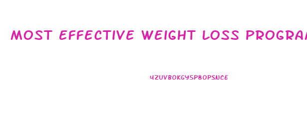 Most Effective Weight Loss Program Diet