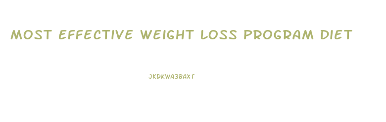 Most Effective Weight Loss Program Diet