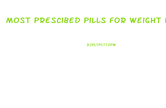 Most Prescibed Pills For Weight Loss