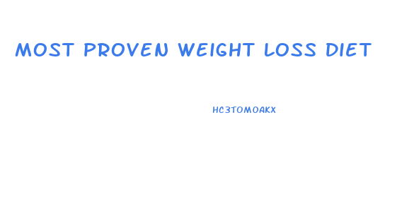 Most Proven Weight Loss Diet