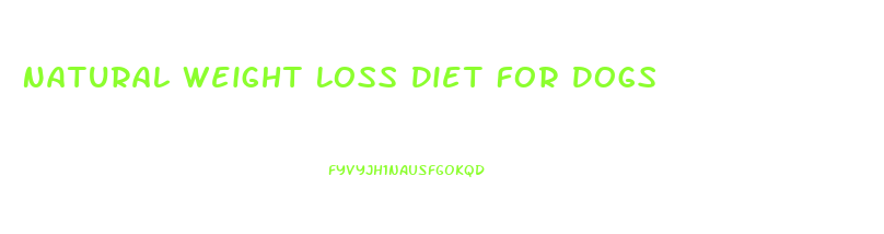 Natural Weight Loss Diet For Dogs