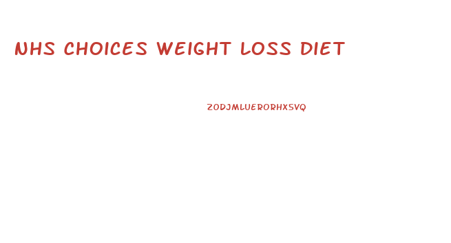 Nhs Choices Weight Loss Diet