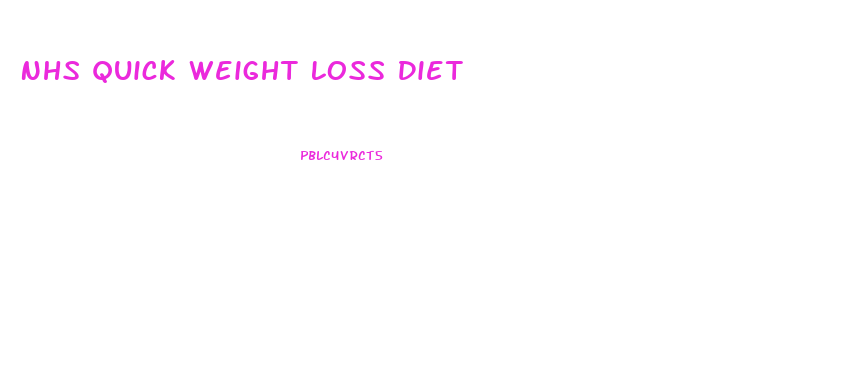 Nhs Quick Weight Loss Diet