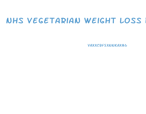 Nhs Vegetarian Weight Loss Diet