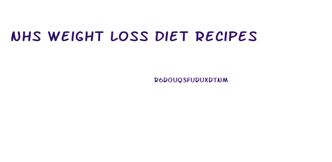 Nhs Weight Loss Diet Recipes