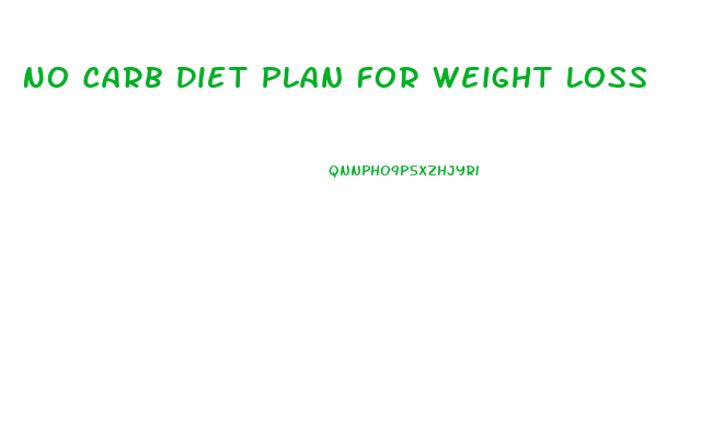 No Carb Diet Plan For Weight Loss