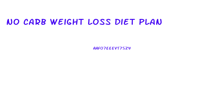 No Carb Weight Loss Diet Plan