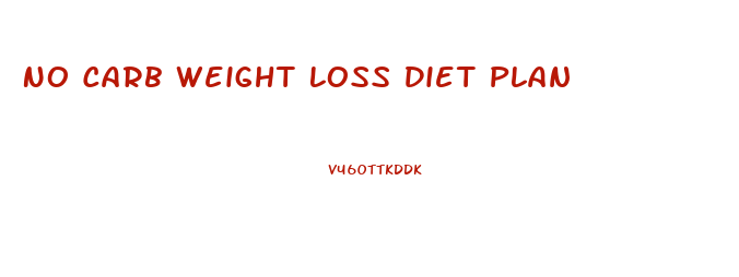 No Carb Weight Loss Diet Plan