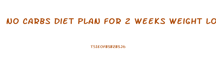 No Carbs Diet Plan For 2 Weeks Weight Loss